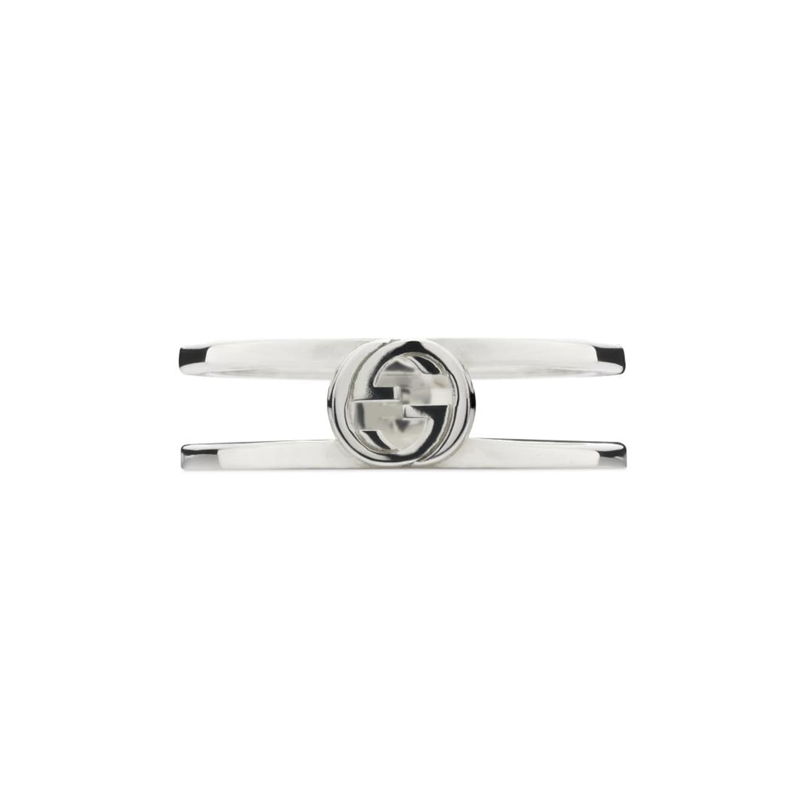 Interlocking G Sterling Silver 6mm Ring - Ring Size L