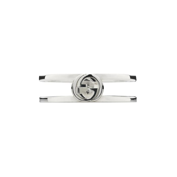 Gucci Gucci Interlocking Sterling Silver 6mm Ring