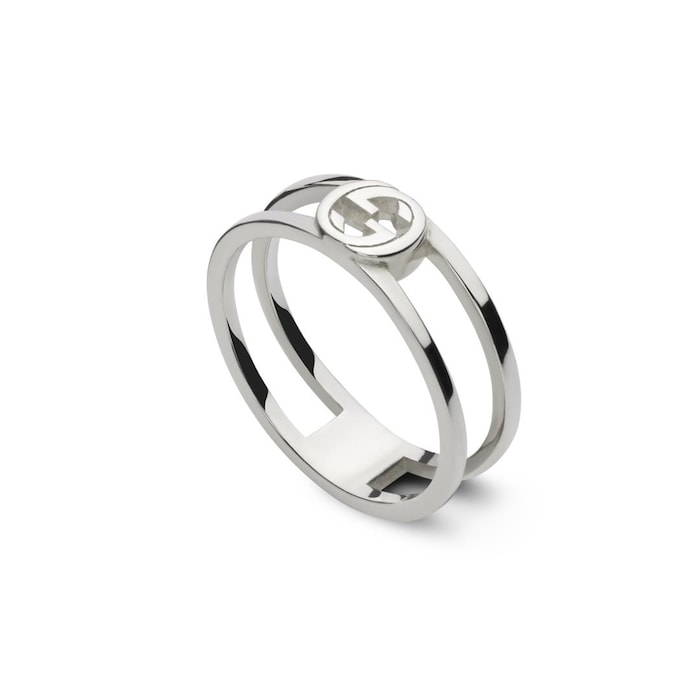 Gucci Gucci Interlocking Sterling Silver 6mm Ring