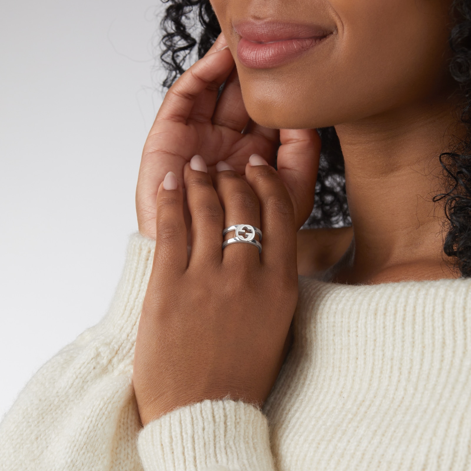 Gucci Gucci Interlocking G Sterling Silver 9mm Ring