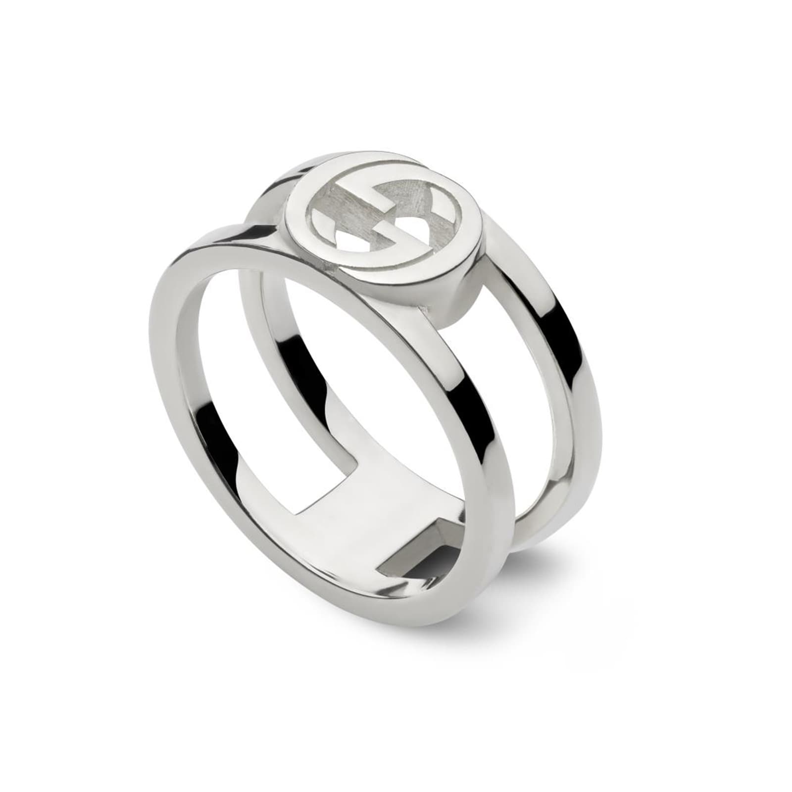 Gucci Gucci Interlocking G Sterling Silver 9mm Ring Gucci Gucci Interlocking G Sterling Silver 9mm Ring
