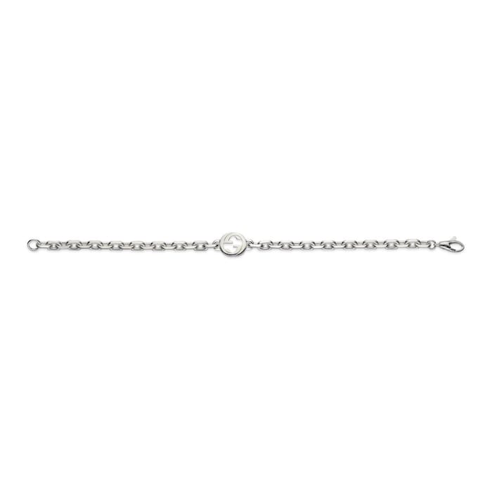 Gucci Gucci Interlocking Sterling Silver Bracelet - Size 18