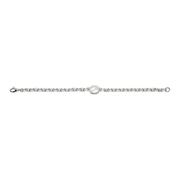 Gucci Gucci Interlocking Sterling Silver Bracelet - Size 18