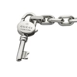 Gucci Trademark Sterling Silver Key Bracelet - Size 17