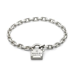 37341950 - Trademark Sterling Silver Padlock Bracelet - Size 17