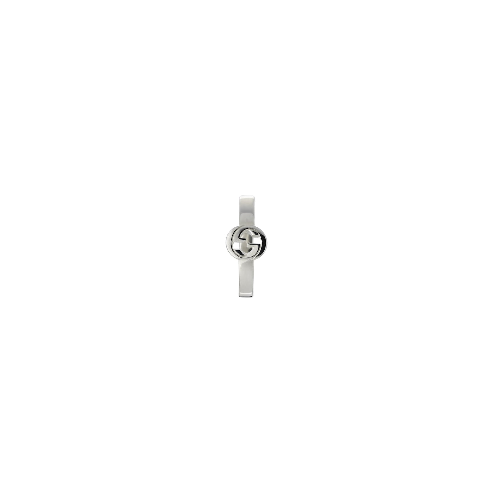 Gucci Gucci Interlocking Sterling Silver Hoop Earrings