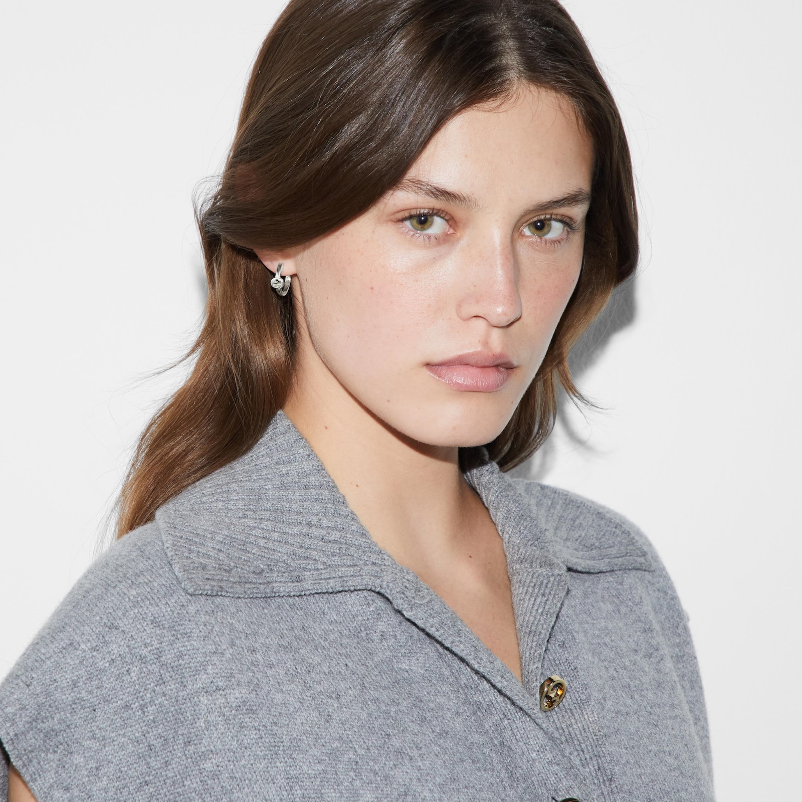 Gucci Gucci Interlocking Sterling Silver Hoop Earrings