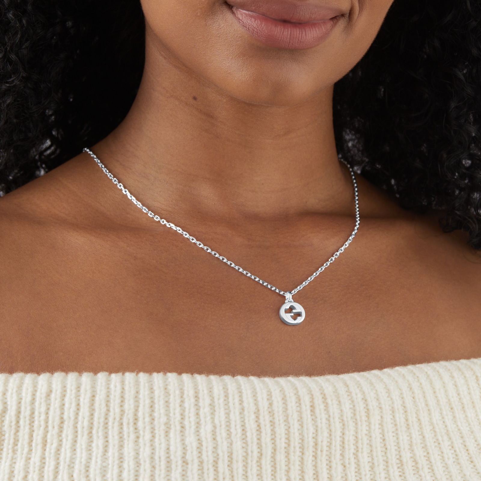 Gucci Gucci Interlocking Sterling Silver Necklace