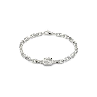 Gucci Gucci Interlocking Sterling Silver Chain Bracelet