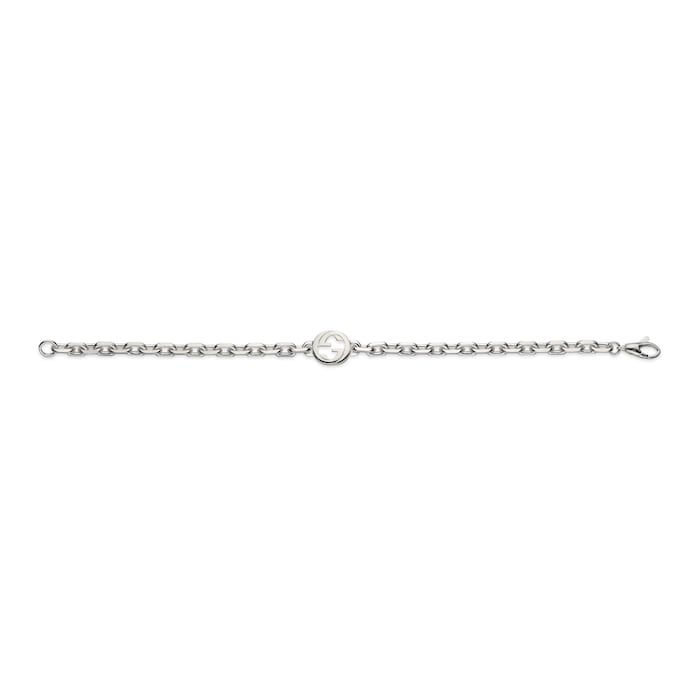 GUCCI Gucci Interlocking Sterling Silver Chain Bracelet