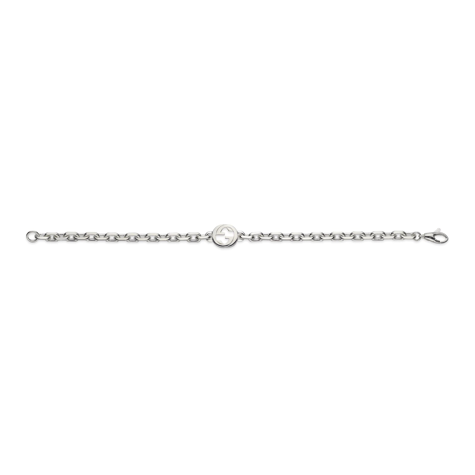 Gucci Gucci Interlocking Sterling Silver Chain Bracelet