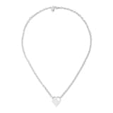 GUCCI Trademark Sterling Silver Heart Motif Necklace