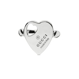 Gucci Trademark Sterling Silver Heart Motif Ring