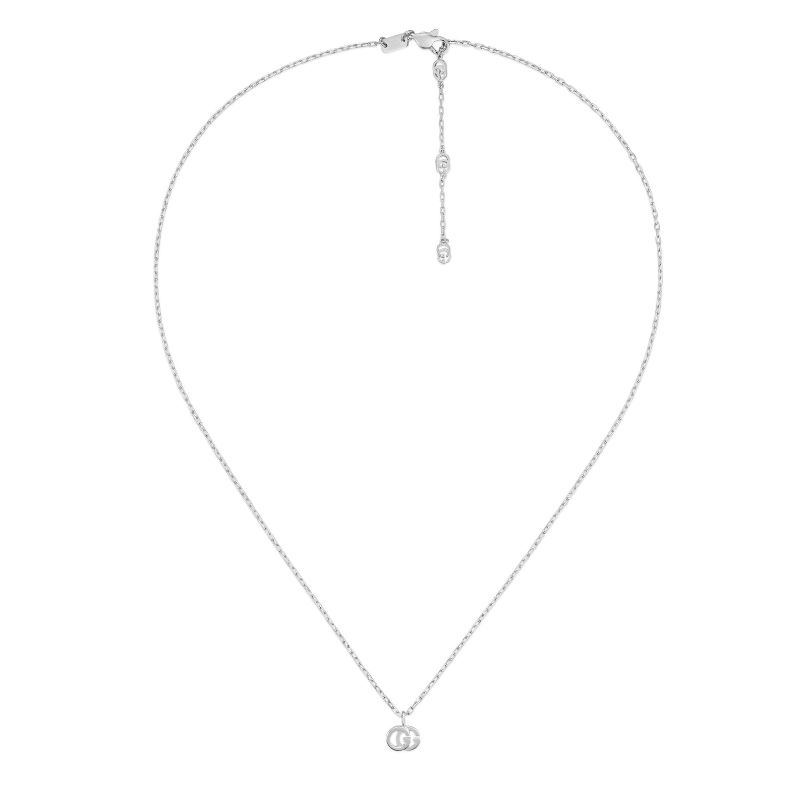 Gucci GG Running 18ct White Gold 0.01cttw Diamond Pendant