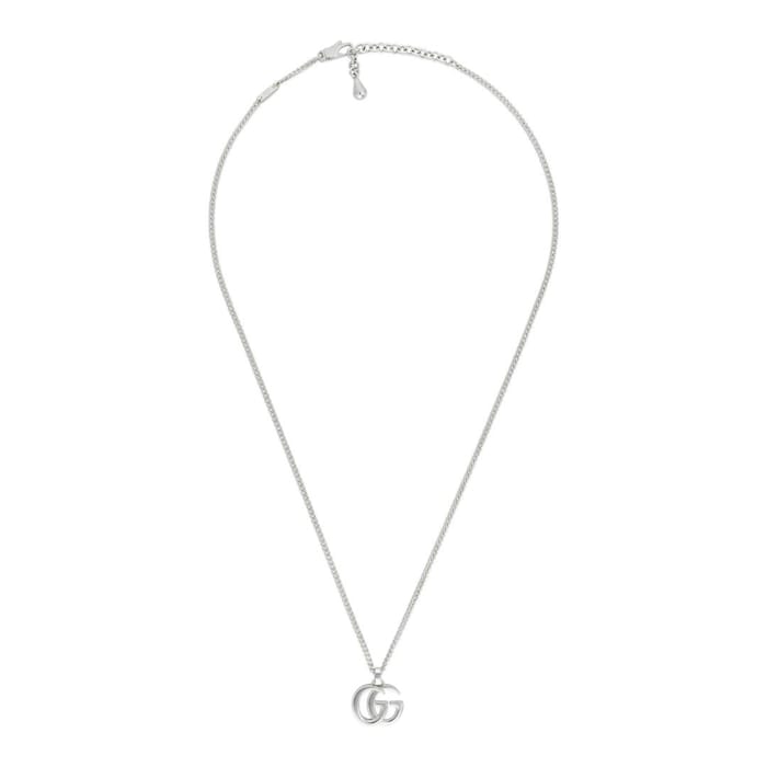 Gucci Sterling Silver GG Marmont Pendant