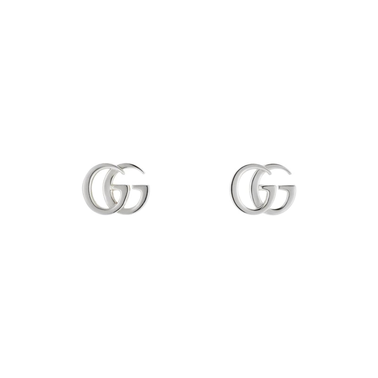 Gucci Sterling Silver GG Marmont Stud Earrings Gucci Sterling Silver GG Marmont Stud Earrings