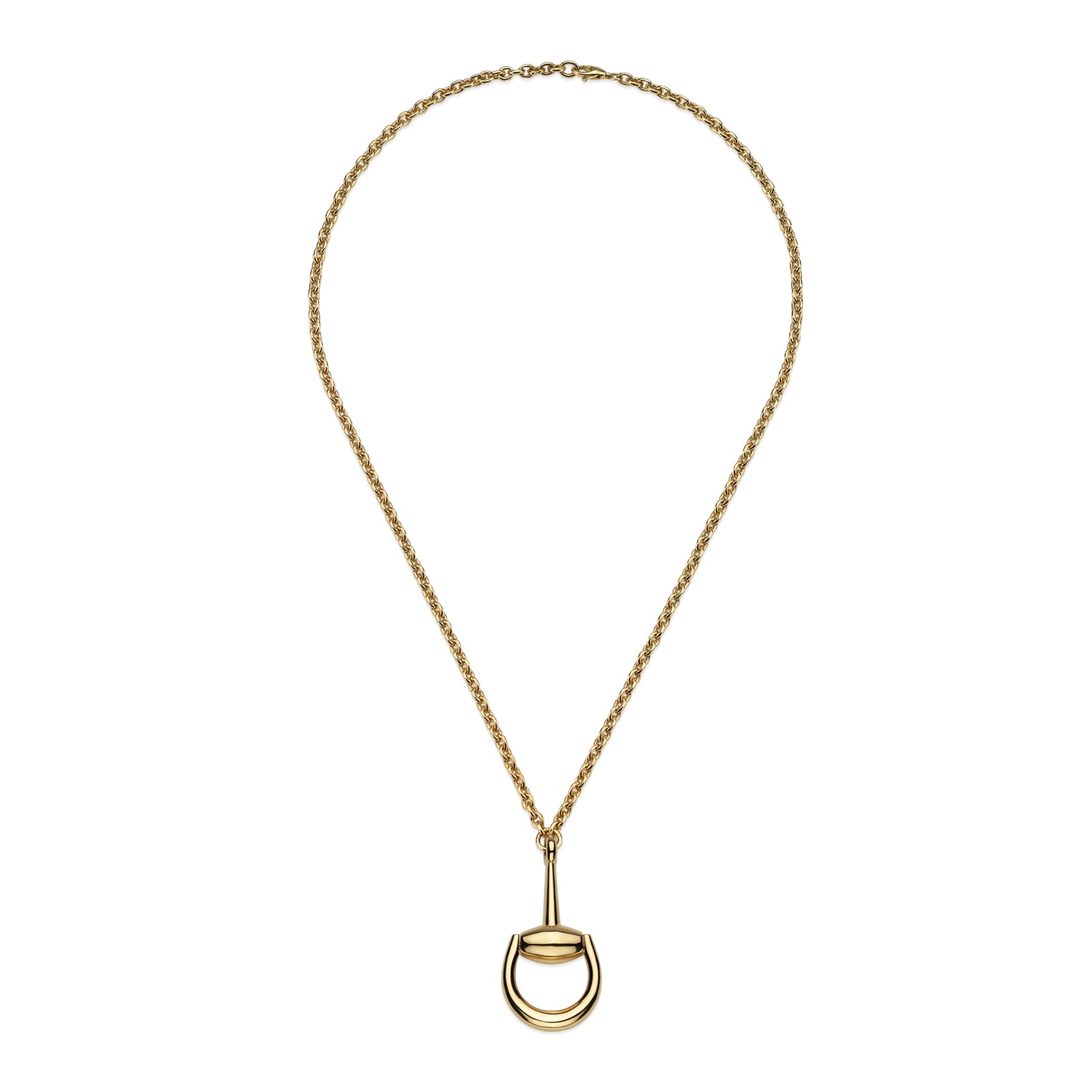 Gucci 18K Yellow Gold Horsebit Chain Necklace