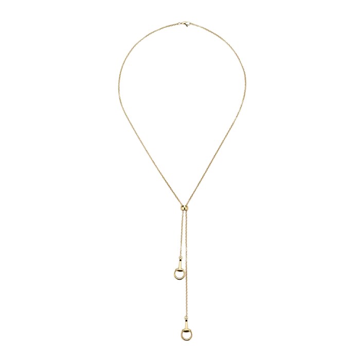 Gucci 18K Yellow Gold Horsebit Pendant Necklace