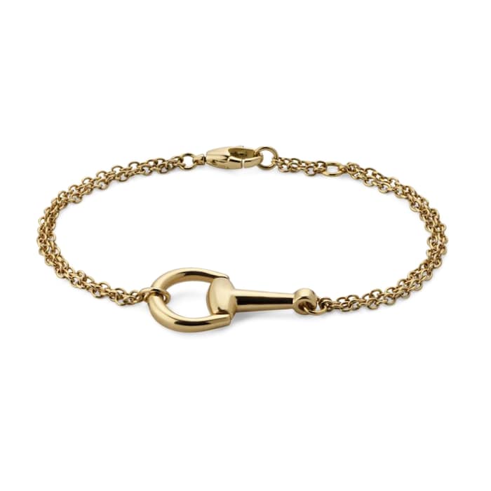Gucci 18K Yellow Gold Horsebit Chain Bracelet