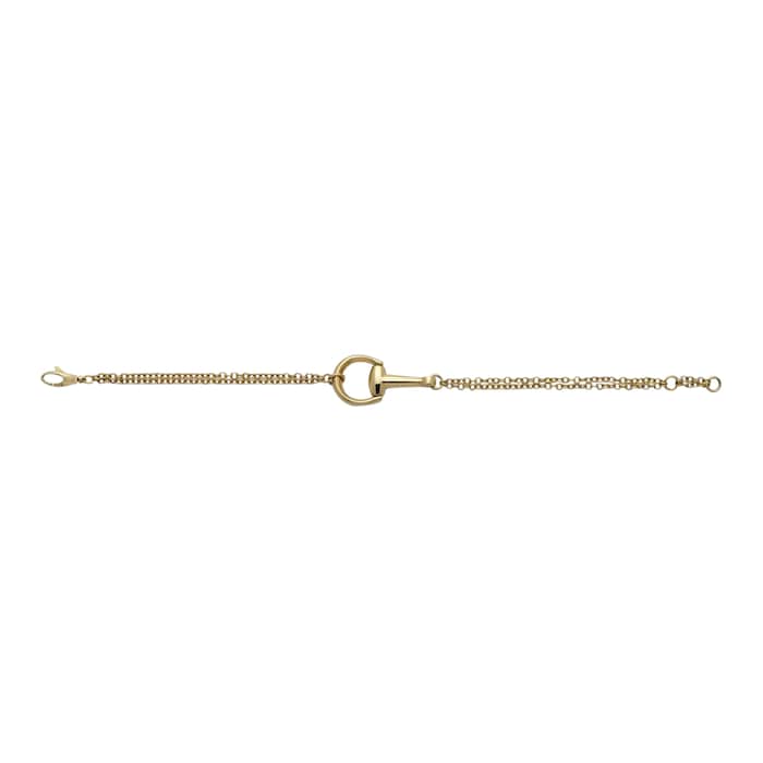 Gucci 18K Yellow Gold Horsebit Chain Bracelet