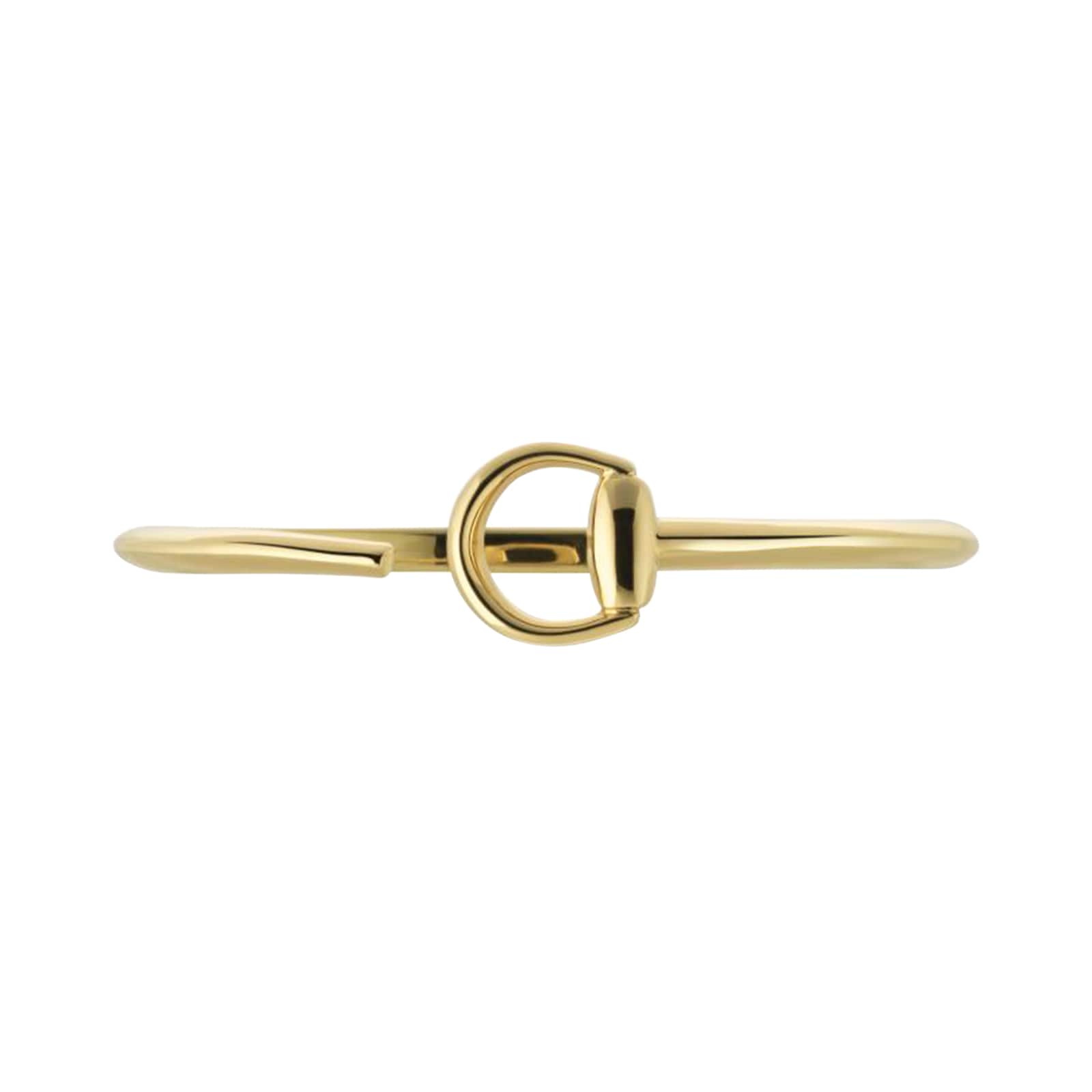 Gucci 18K Yellow Gold Horsebit Cuff Bracelet