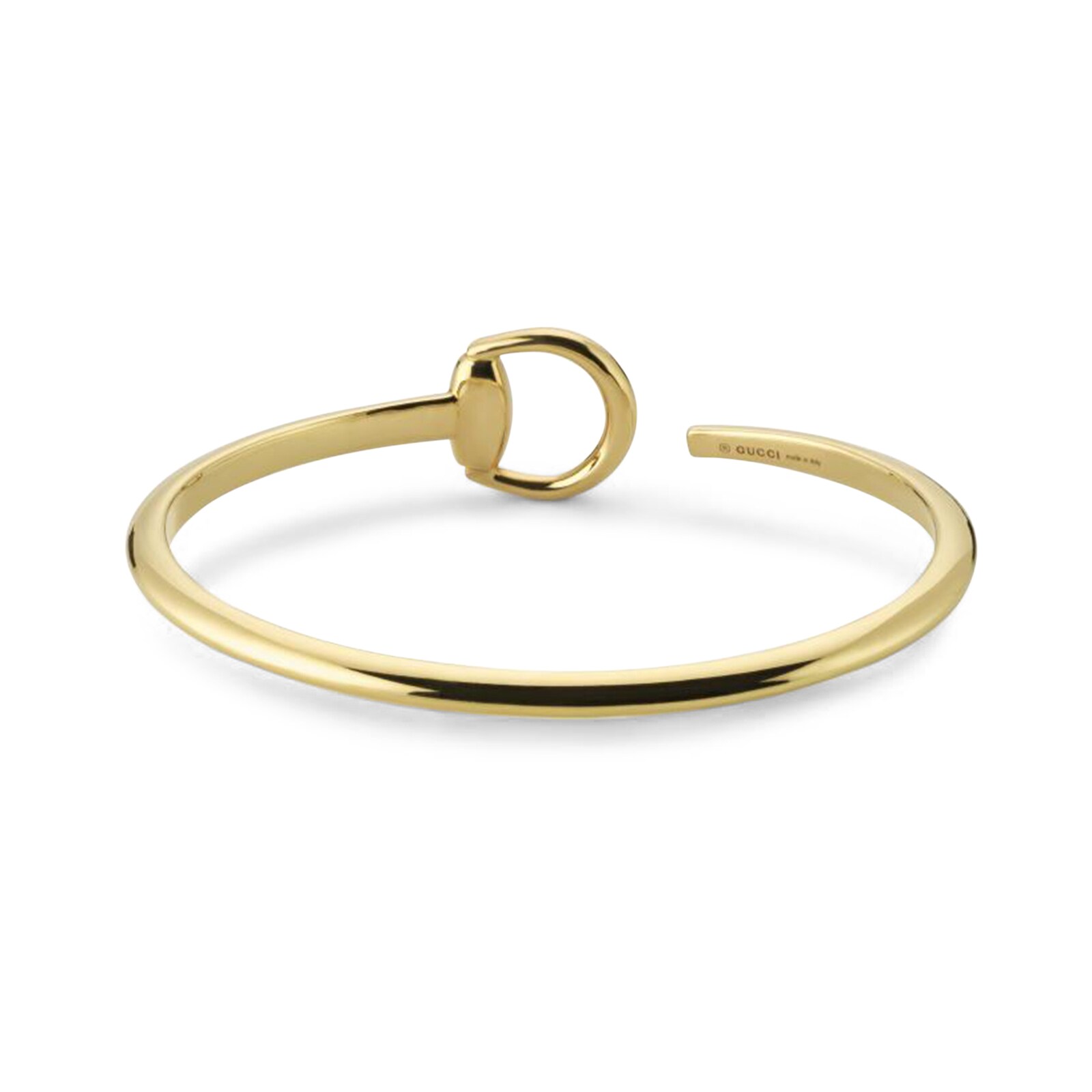 Gucci 18K Yellow Gold Horsebit Cuff Bracelet