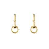 Gucci 18K Yellow Gold Horsebit Drop Earrings