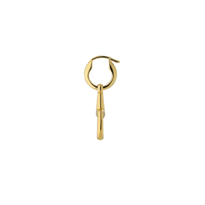 Gucci 18K Yellow Gold Horsebit Drop Earrings