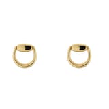 Gucci 18K Yellow Gold Horsebit Stud Earrings