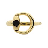 Gucci 18K Yellow Gold Horsebit Ring - Size 6.5