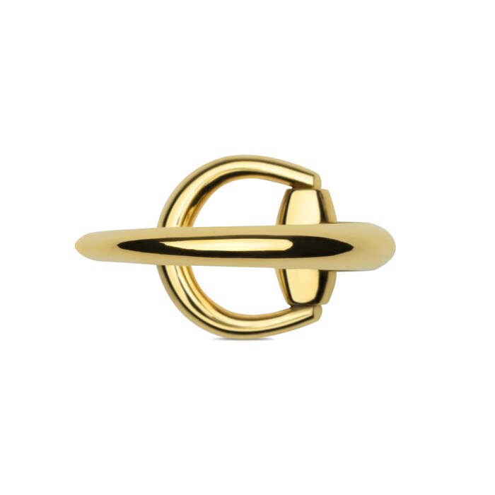 Gucci 18K Yellow Gold Horsebit Ring - Size 6.5