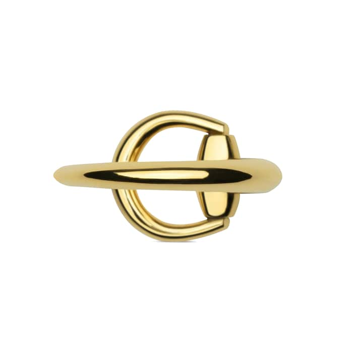 Gucci 18K Yellow Gold Horsebit Ring - Size 6.75