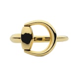 Gucci 18K Yellow Gold Horsebit Ring - Size 7.25