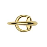 Gucci 18K Yellow Gold Horsebit Ring - Size 7.25