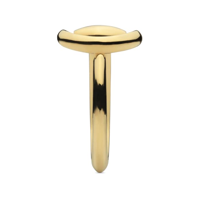 Gucci 18K Yellow Gold Horsebit Ring - Size 7.25