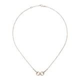 Gucci 18K Rose Gold Horsebit 0.03cttw Diamond Chain Necklace