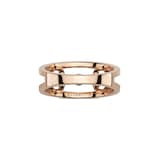 Gucci 18K Rose Gold Horsebit 0.03cttw Diamond 2 Row Ring - Size 6.5