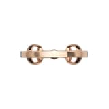 Gucci 18K Rose Gold Horsebit 0.03cttw Diamond Ring - Size 6