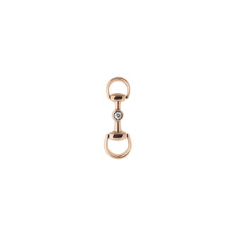 Gucci 18K Rose Gold Horsebit 0.05cttw Diamond Drop Earrings Gucci 18K Rose Gold Horsebit 0.05cttw Diamond Drop Earrings