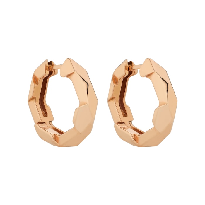 GUCCI Gucci Link To Love 18K Rose Gold 14.5mm Hoop Earrings