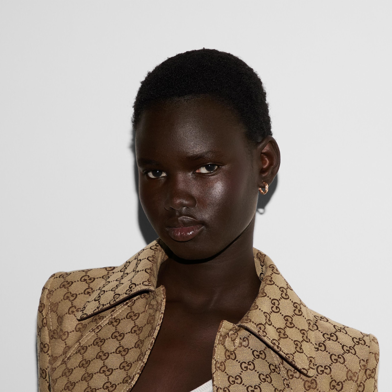 Gucci Gucci Link To Love 18K Rose Gold 14.5mm Hoop Earrings