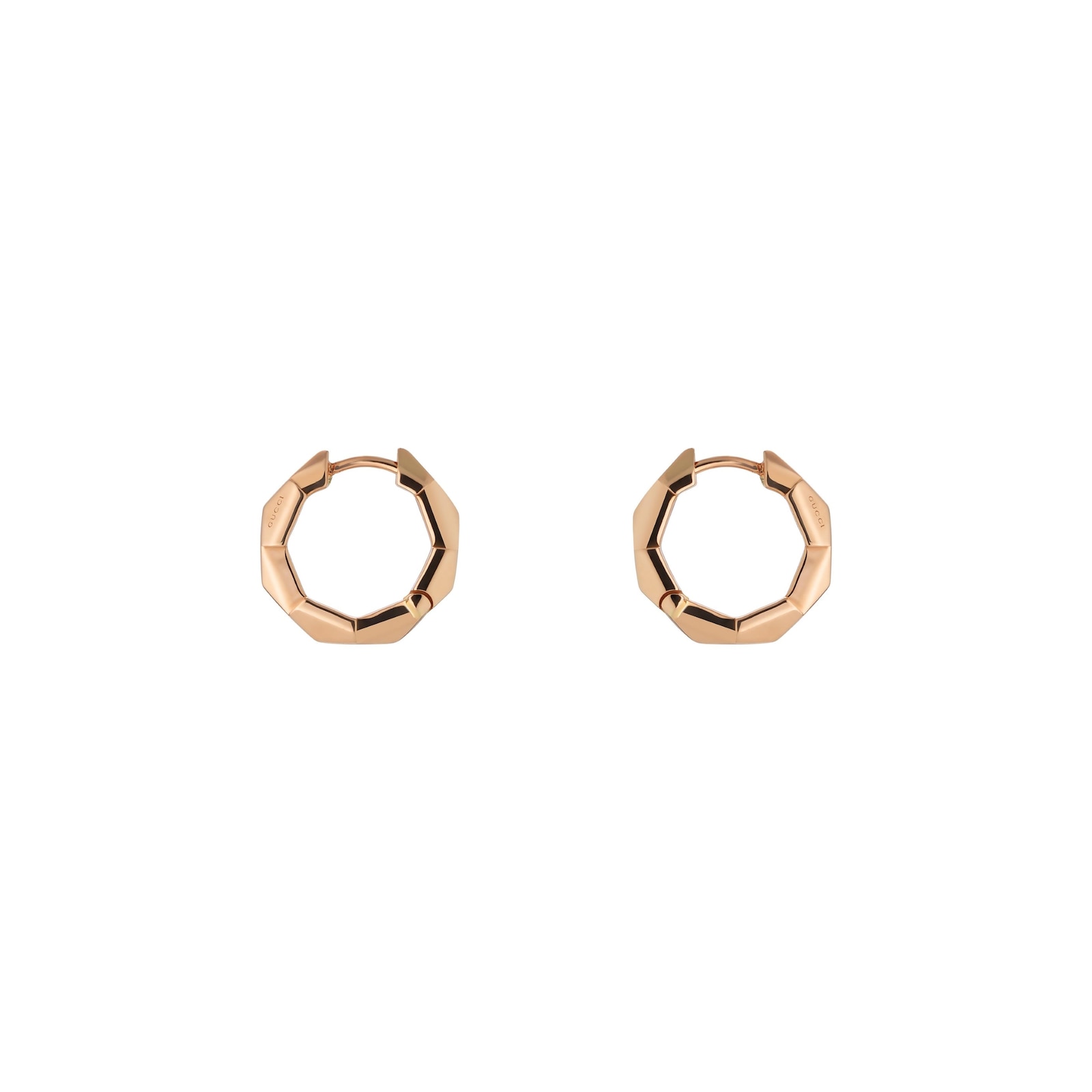 Gucci Gucci Link To Love 18K Rose Gold 14.5mm Hoop Earrings