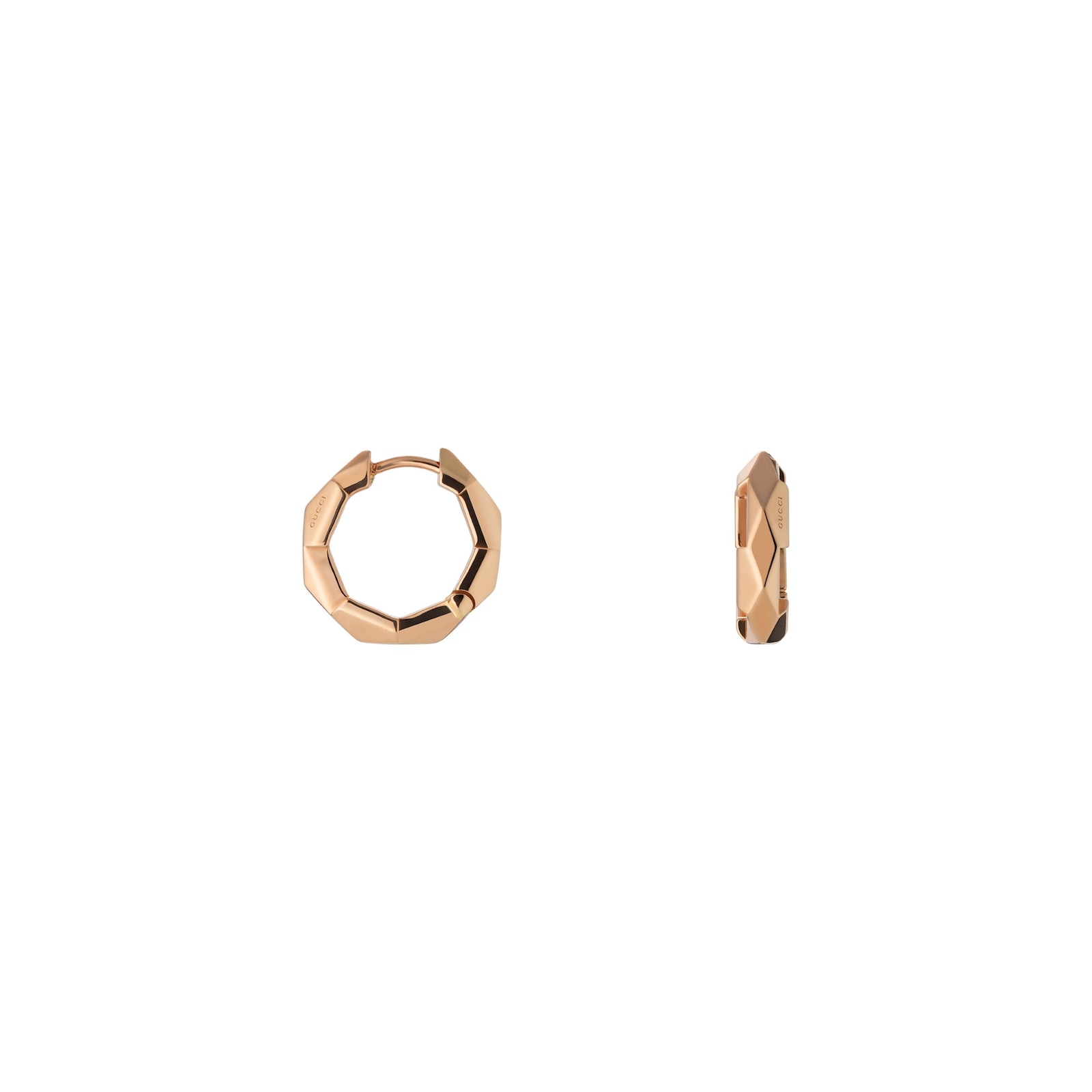 Gucci Gucci Link To Love 18K Rose Gold 14.5mm Hoop Earrings