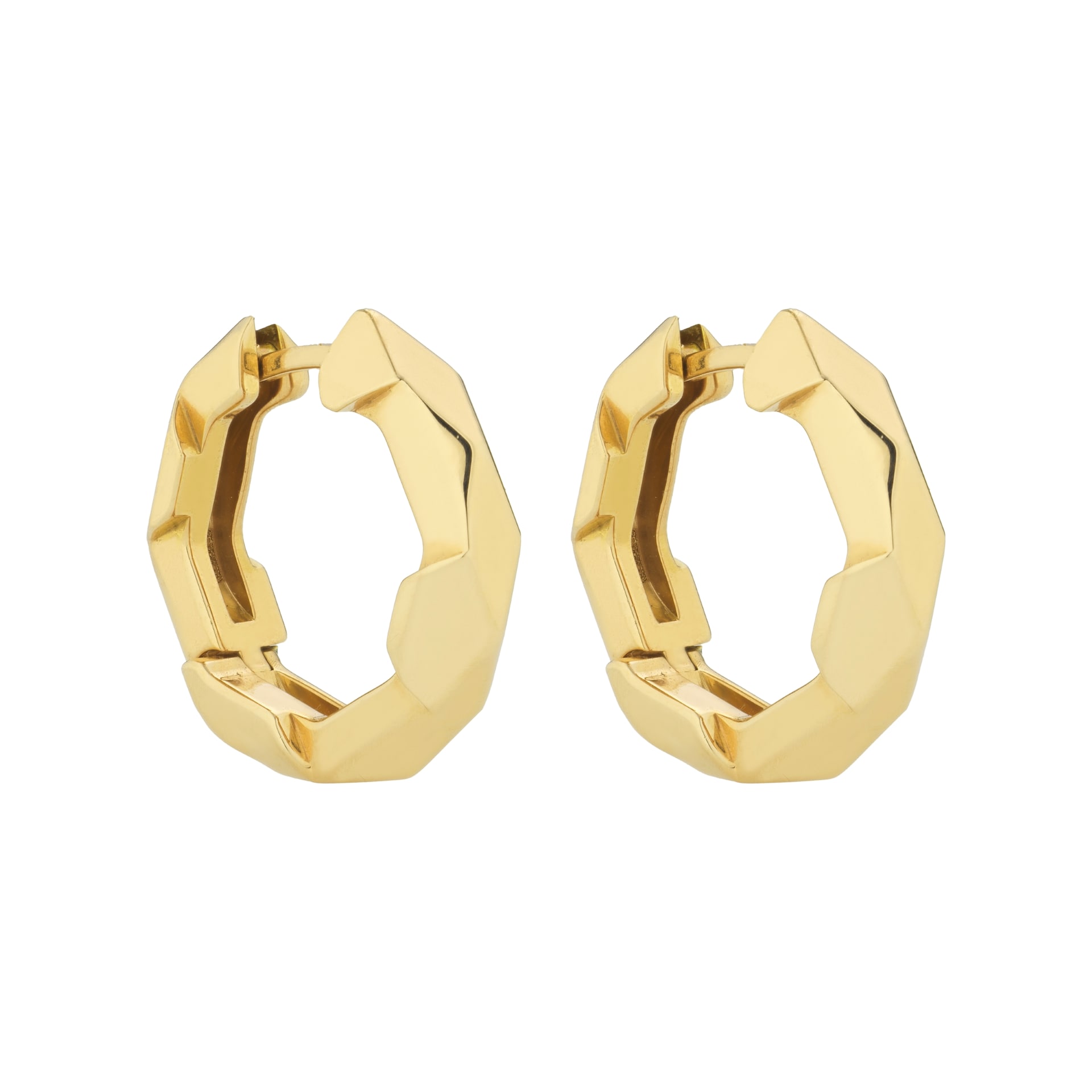 Gucci Gucci Link To Love 18K Yellow Gold 14.5mm Hoop Earrings Gucci Gucci Link To Love 18K Yellow Gold 14.5mm Hoop Earrings