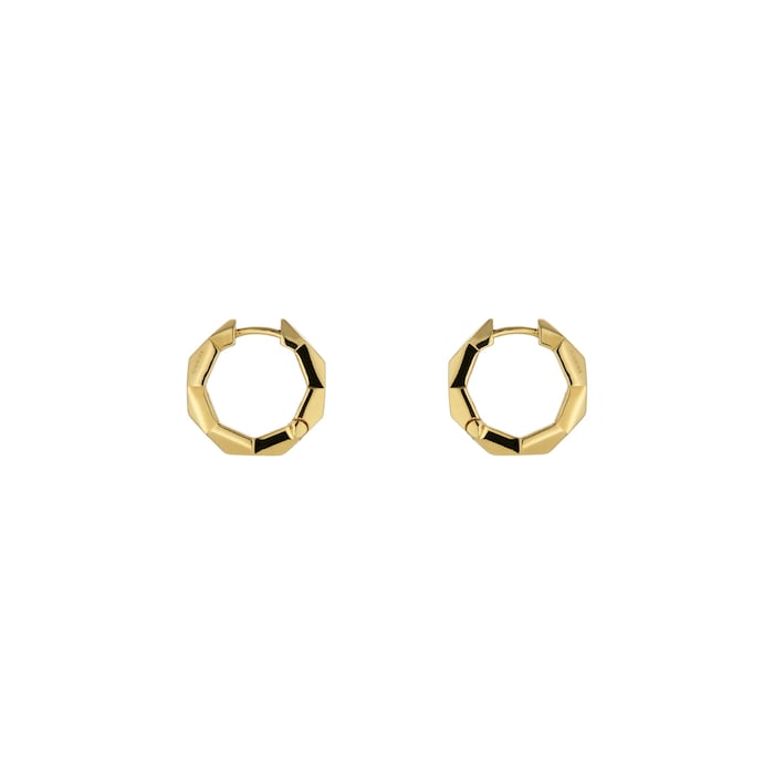 GUCCI Gucci Link To Love 18K Yellow Gold 14.5mm Hoop Earrings