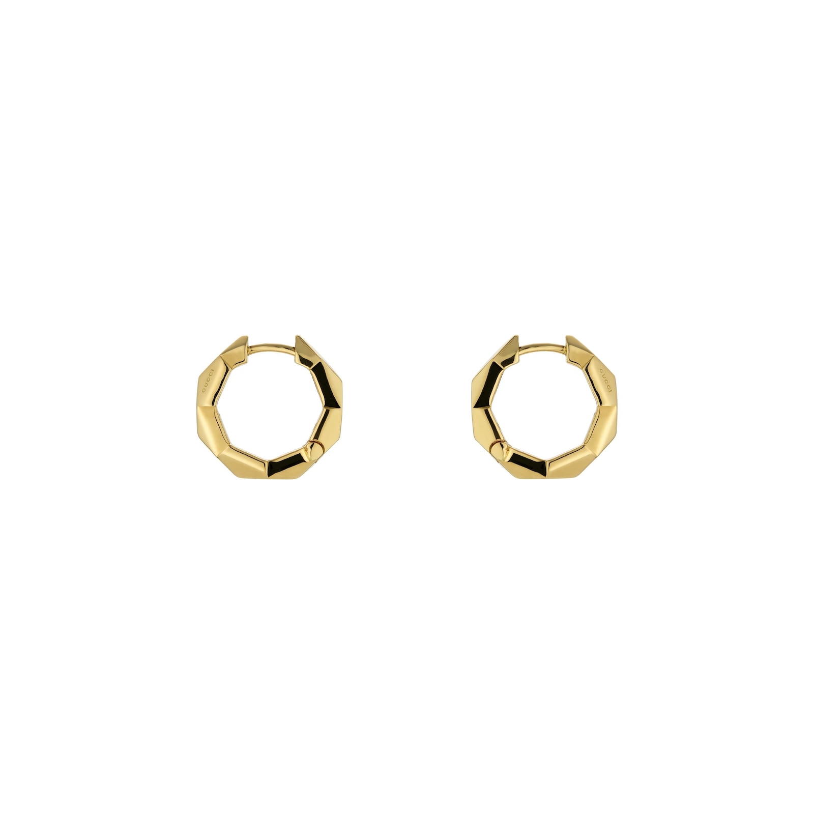 Gucci Gucci Link To Love 18K Yellow Gold 14.5mm Hoop Earrings