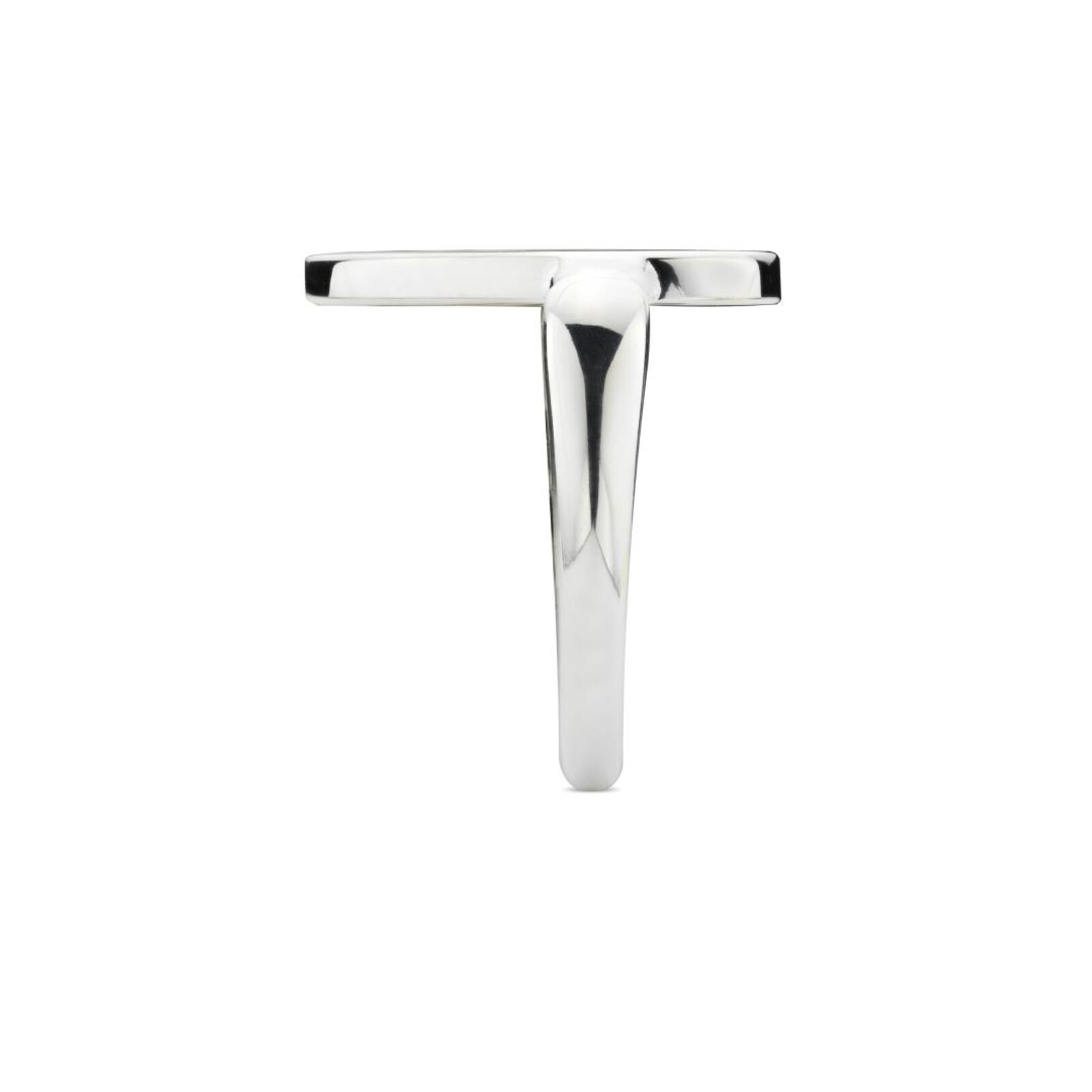 Gucci Sterling Silver Trademark Heart Motif Ring - Size 6.75
