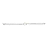 GUCCI Sterling Silver Trademark Oval Tag Bracelet