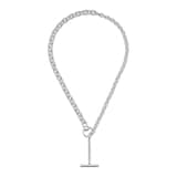 GUCCI Sterling Silver Horsebit Lariat Necklace