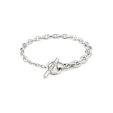 GUCCI Sterling Silver Horsebit Link Chain Bracelet